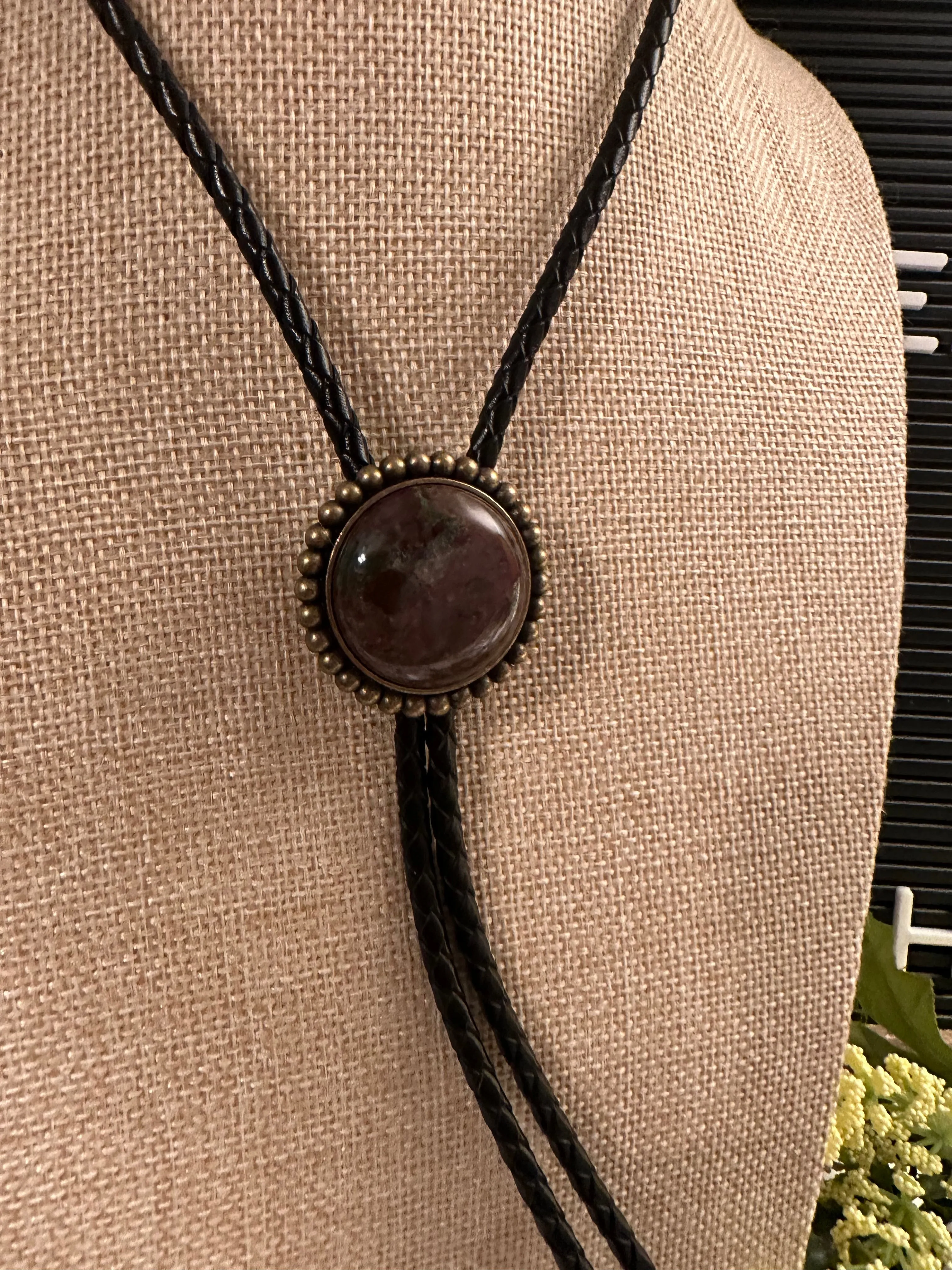 LEATHER BOLO TIE (Item #BL02)