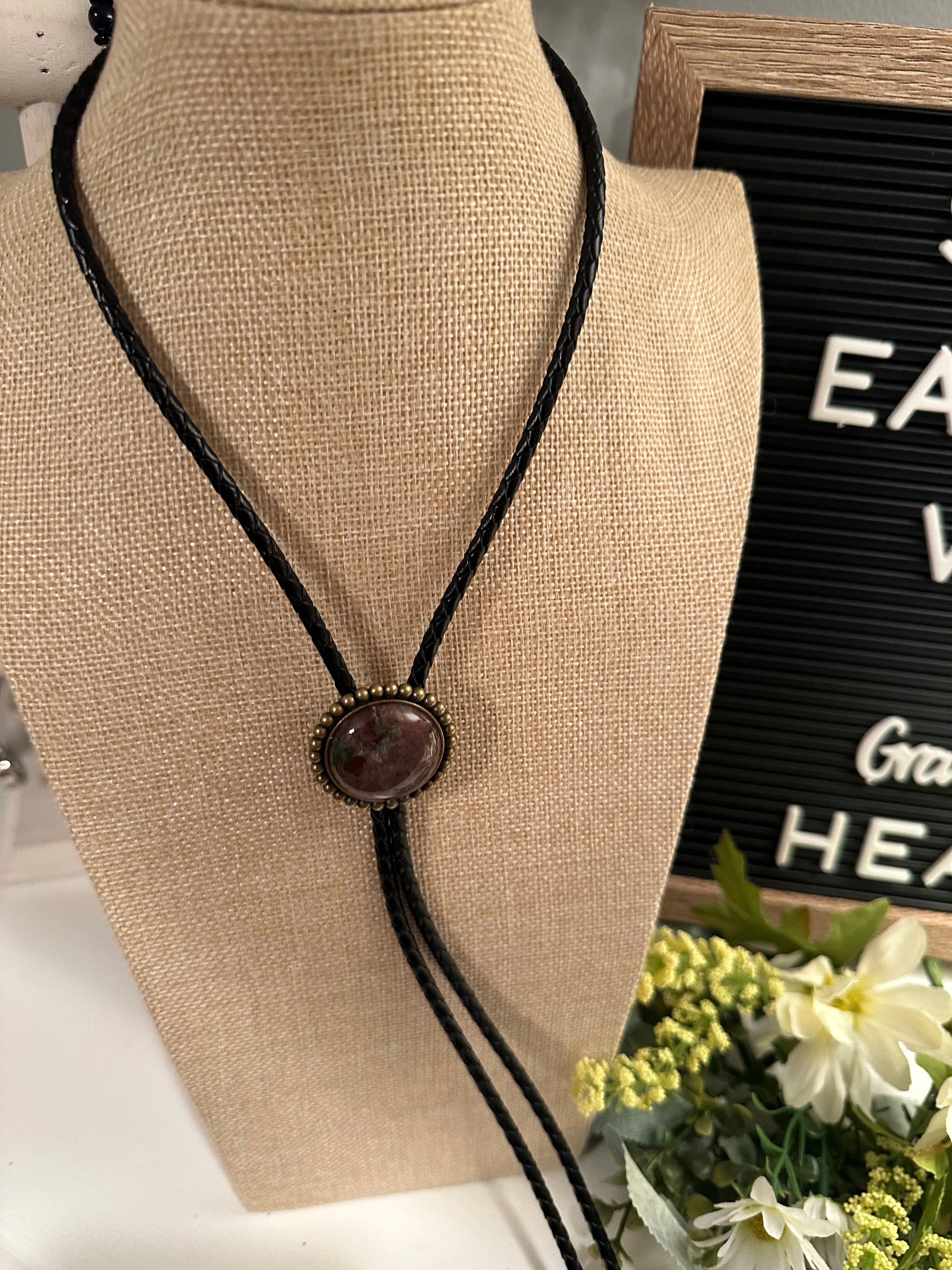 LEATHER BOLO TIE (Item #BL02)