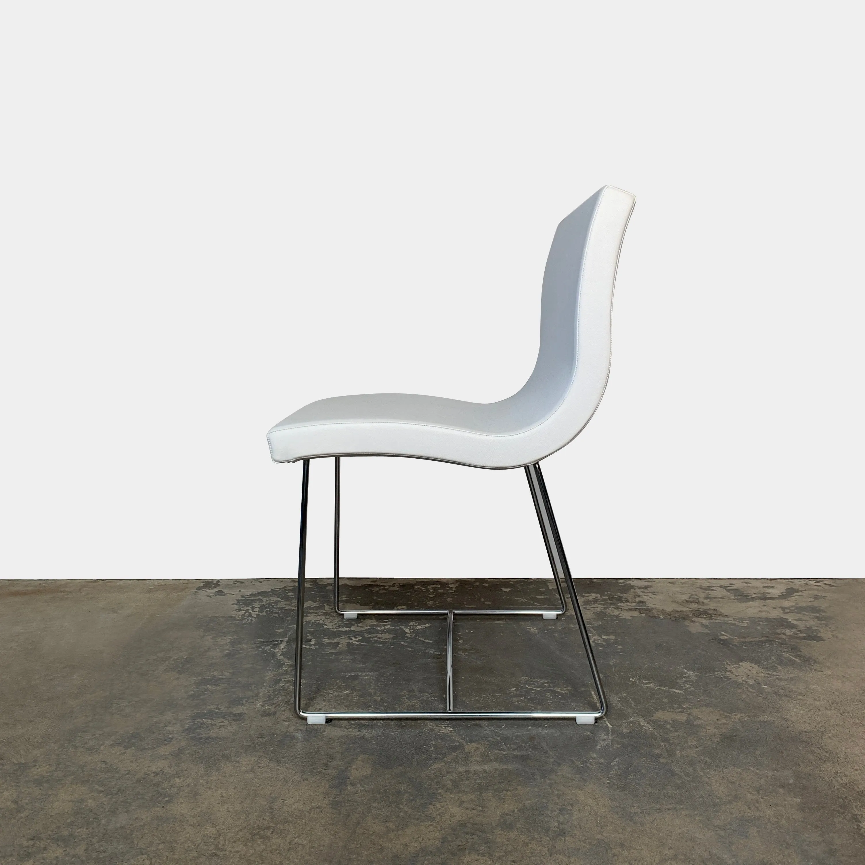 Ligne Roset Sala Side Chair White Leather