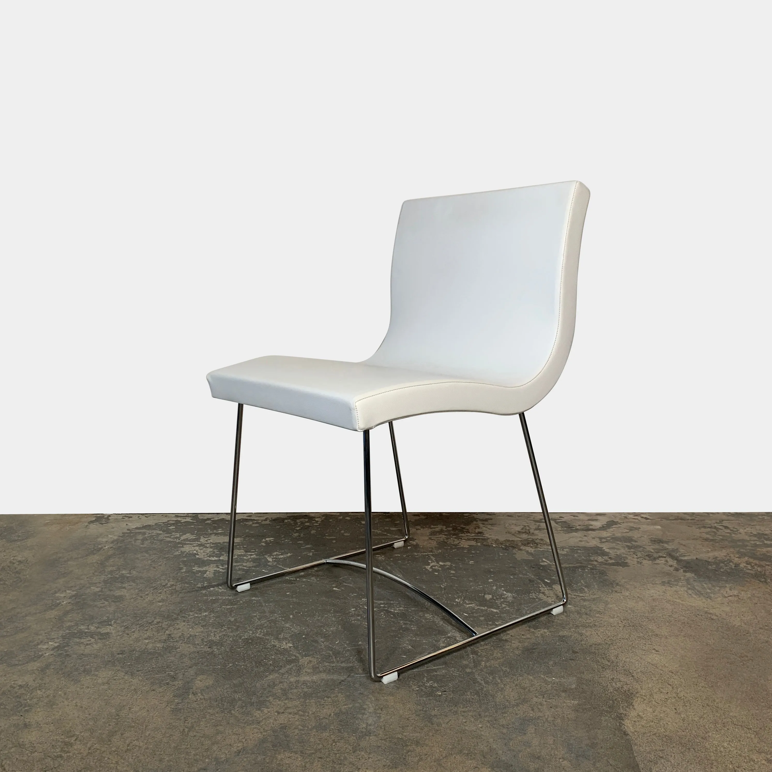 Ligne Roset Sala Side Chair White Leather