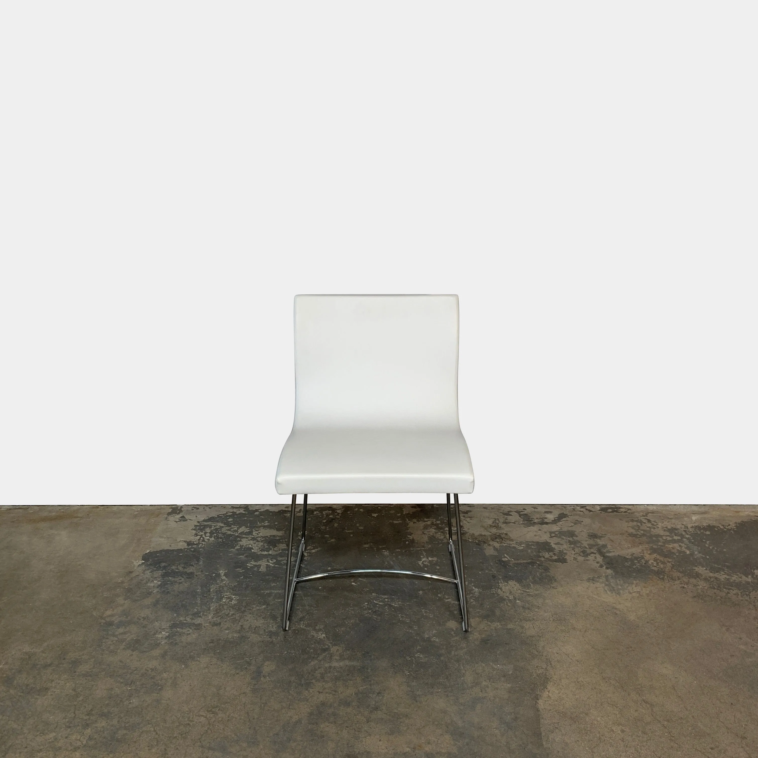 Ligne Roset Sala Side Chair White Leather