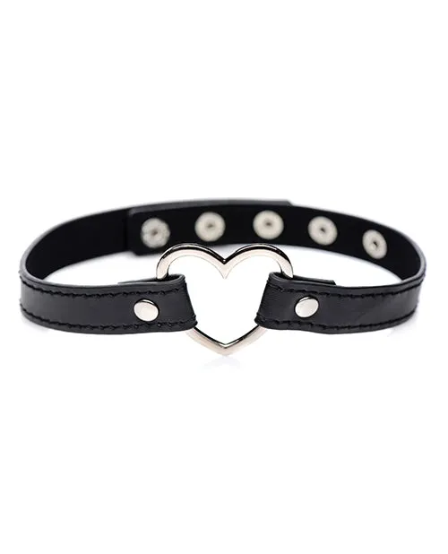 Master Series Dark Heart Chrome Heart Choker - Black