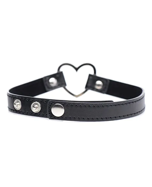 Master Series Dark Heart Chrome Heart Choker - Black