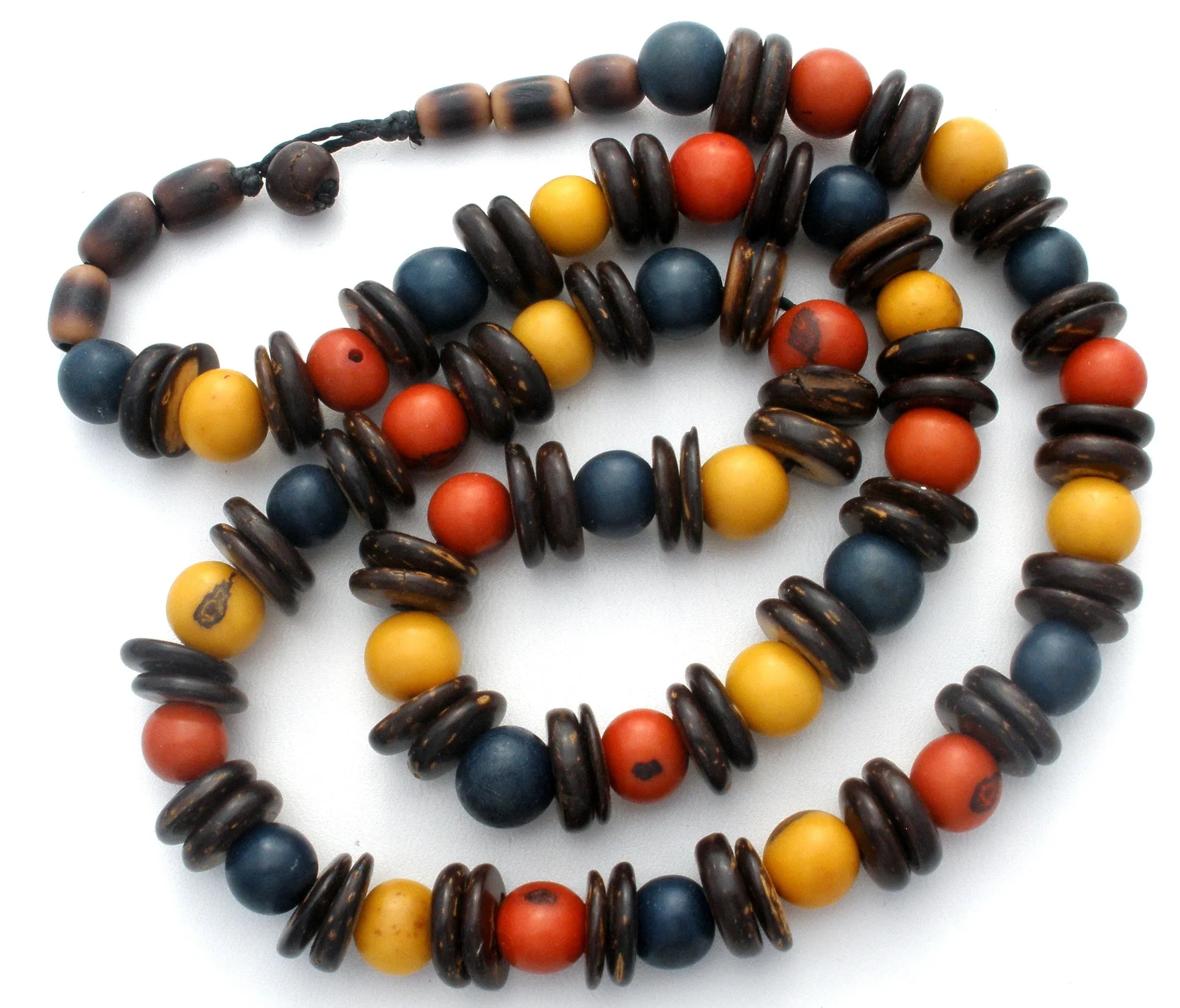 Multi Color Agate Gemstone Bead Necklace 21"