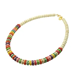 Multicolour Howlite Gemstone Wave Necklace