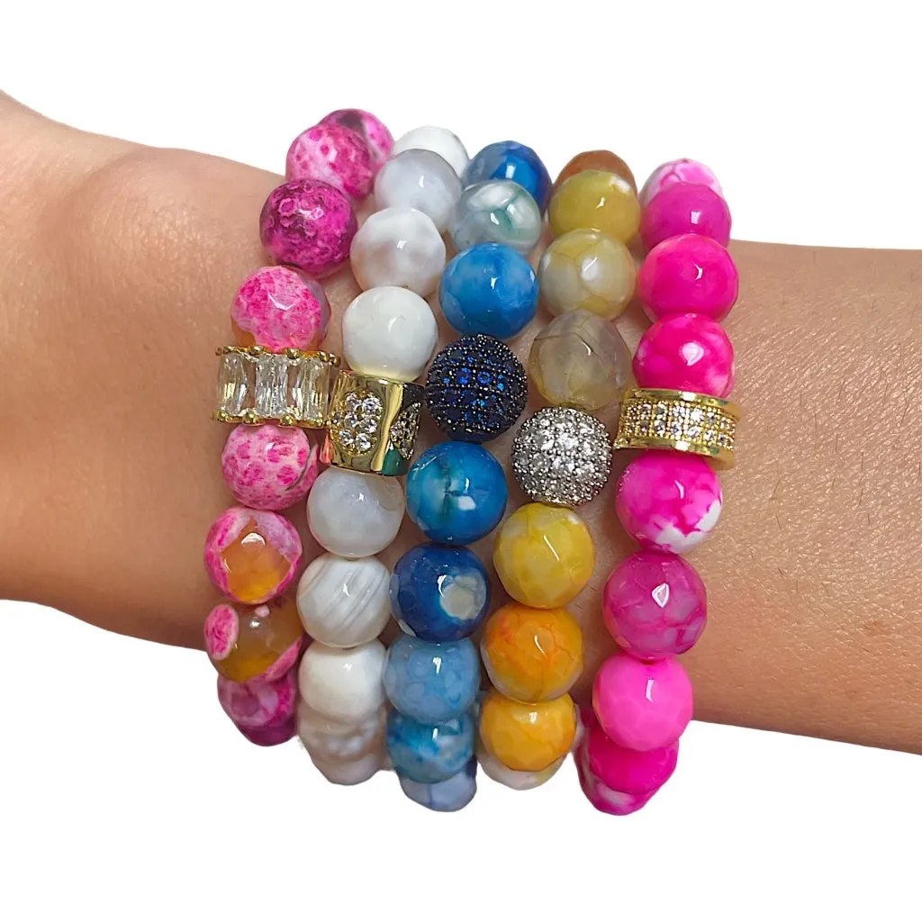 Pave Gemstone Bracelets