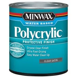 Polycrylic Satin Clear Acrylic/Urethane Blend Topcoat, Qt.