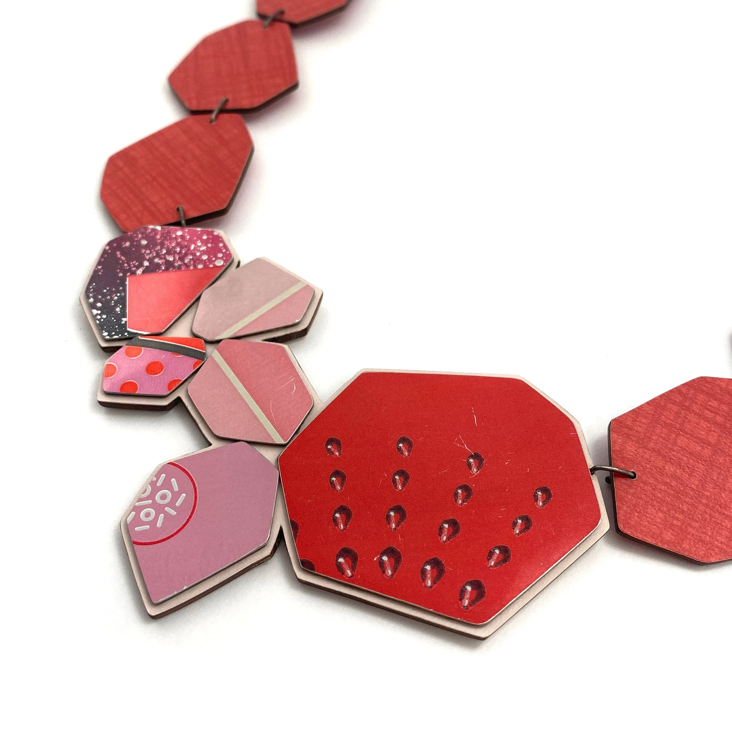 Red Geometric Necklace