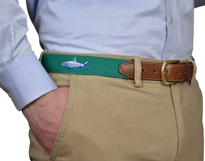 Skiff Dogs: Embroidered Belt - Light Blue