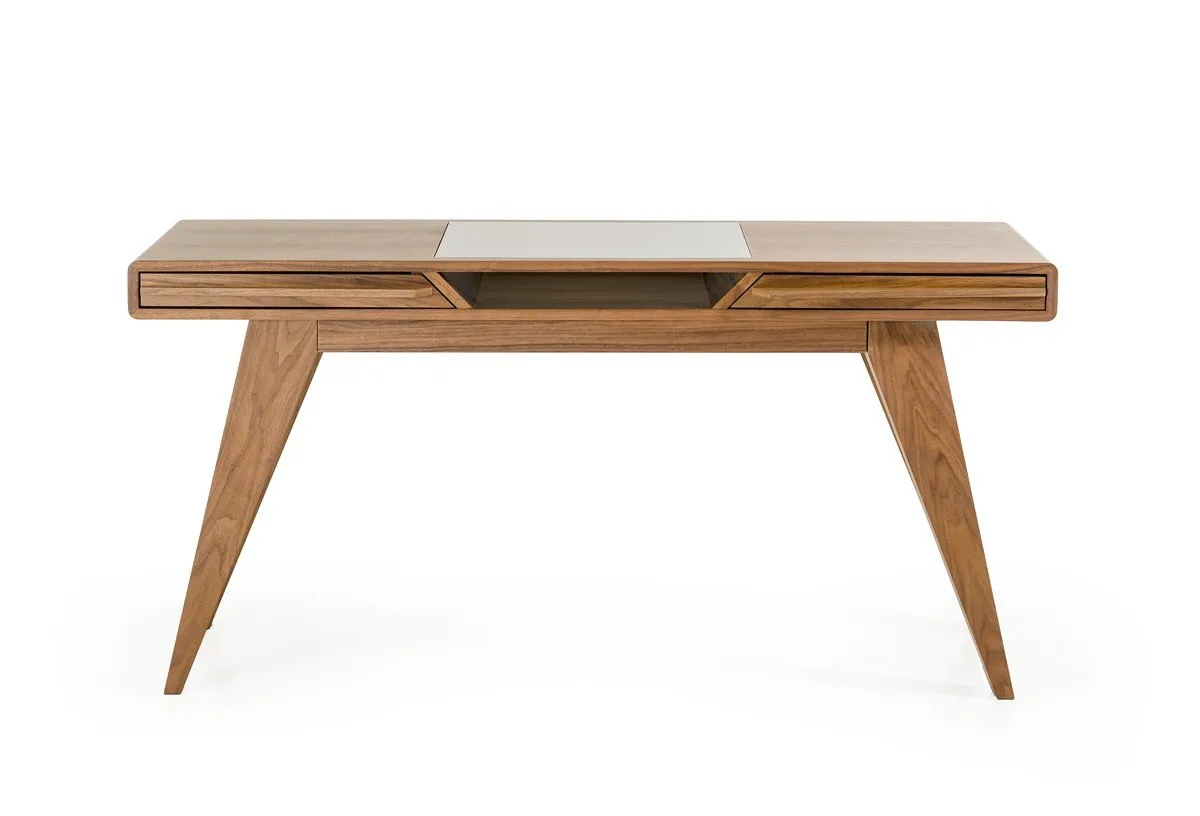 Soria Modern Walnut Desk