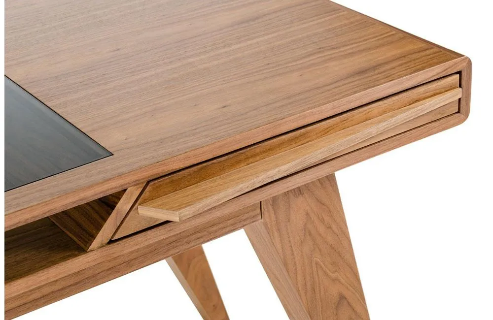 Soria Modern Walnut Desk