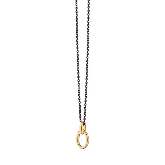 Stainless Steel & Gold Charm Necklace