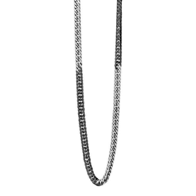 Stainless Steel Two Tone Foxtail Necklace N4582