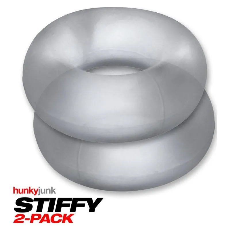 Stiffy 2 Pc Bulge Cockrings by HunkyJunk Ice Clear Ice