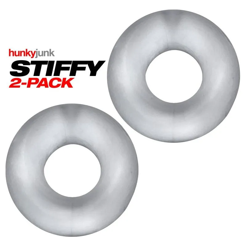 Stiffy 2 Pc Bulge Cockrings by HunkyJunk Ice Clear Ice