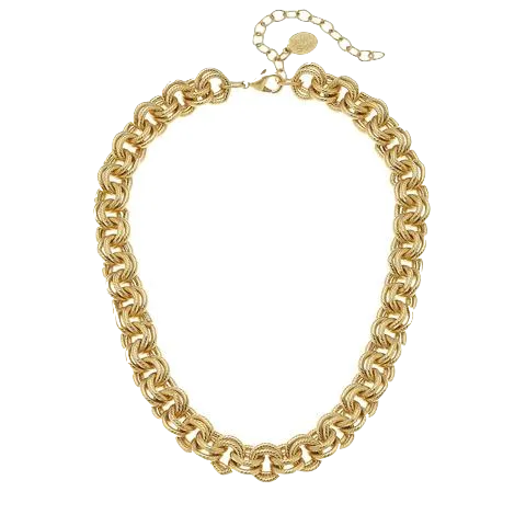 Susan Shaw Double Link Chain Necklace