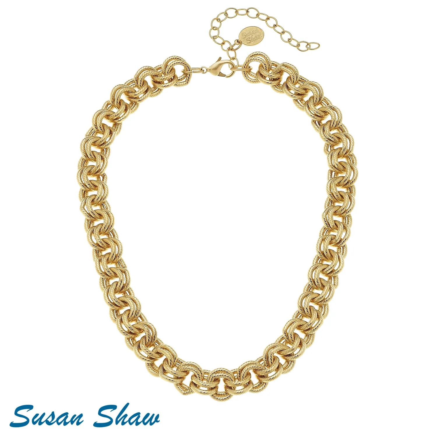 Susan Shaw Double Link Chain Necklace