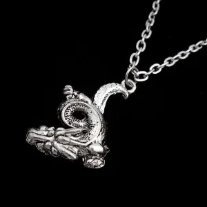 Tibetan Silver Necklace Dragon