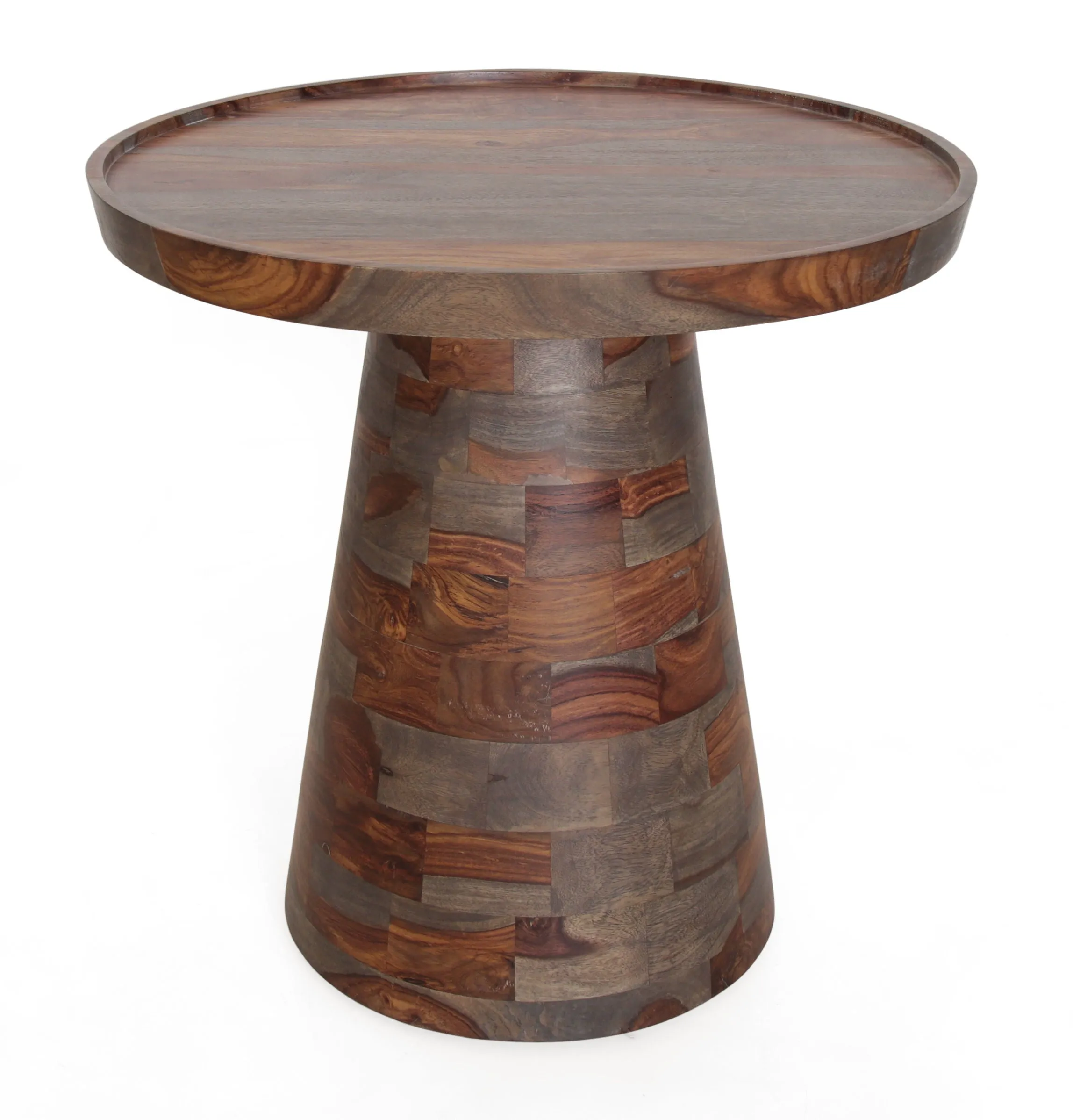 Tucson - Solid Wood Table With Tray Style Top And Tapered Pedestal Base