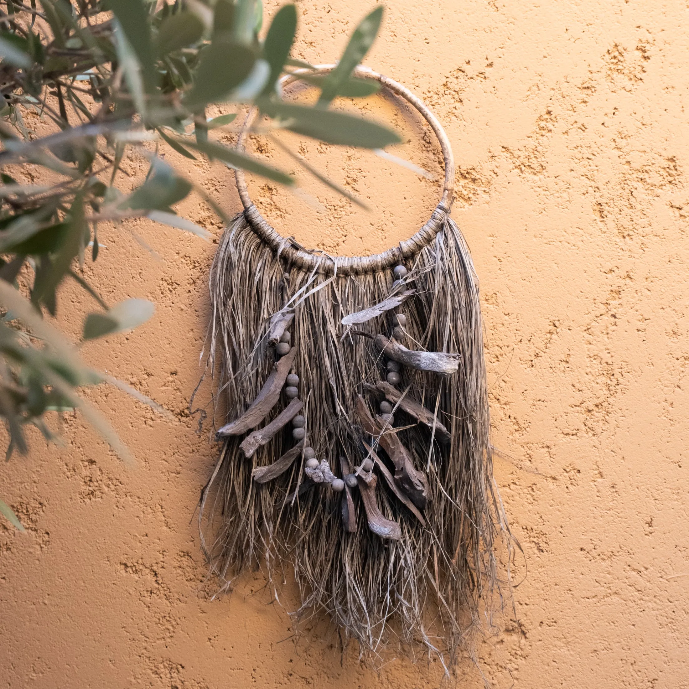 Tulumbu Raffia Beaded Necklace Wall Decor