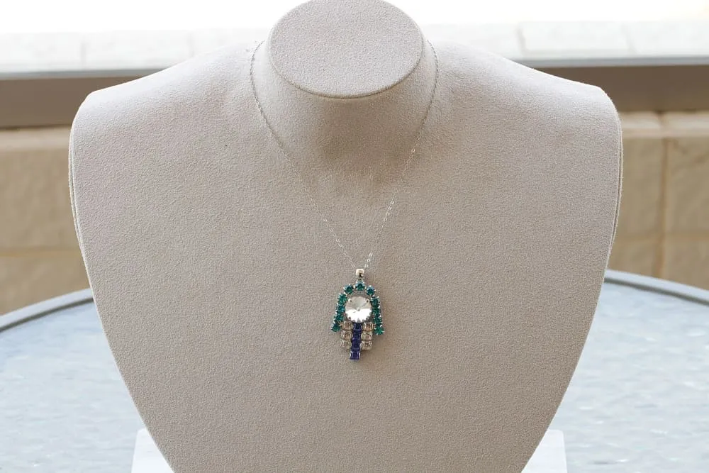 TURQUOISE HAMSA NECKLACE