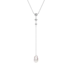 Unique Baroque Pearl Morden Y Lariat Necklace