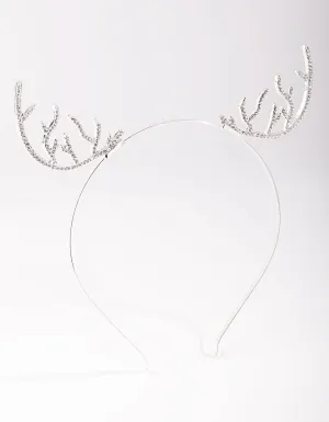 Xmas Diamante Antler Headband